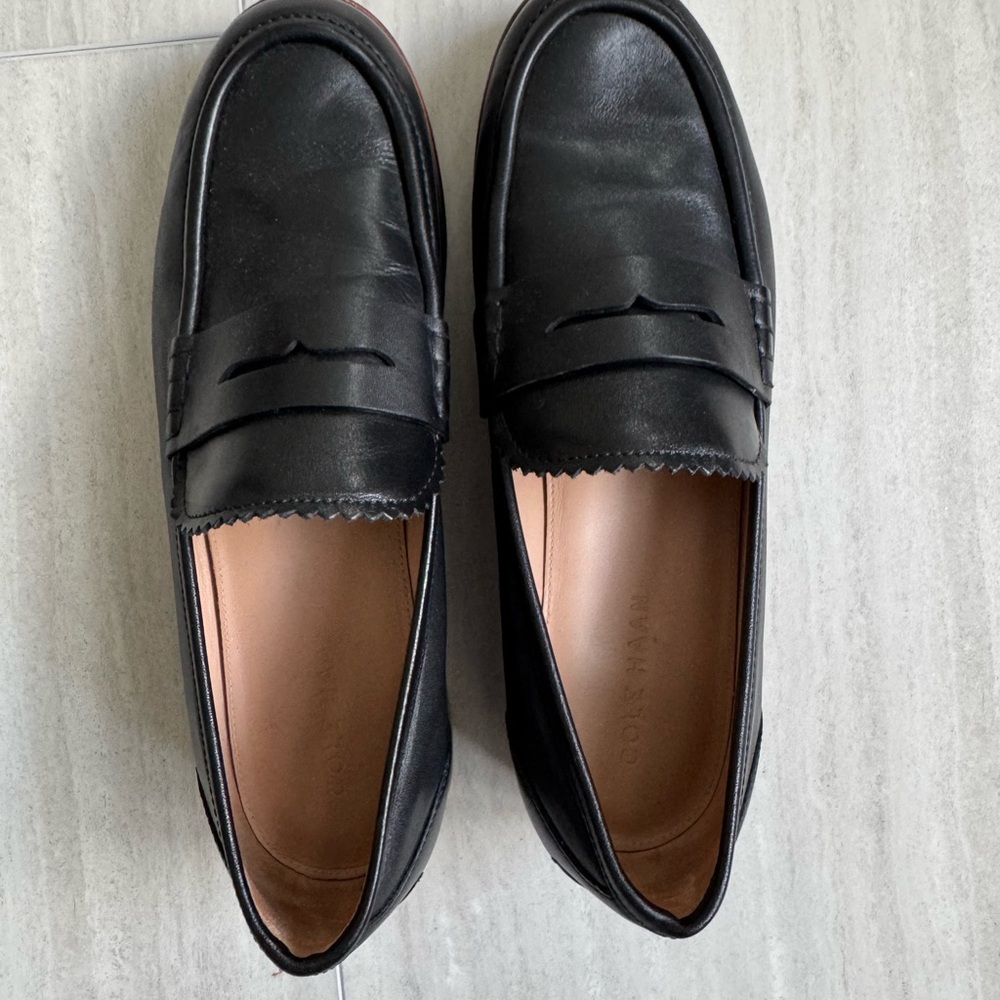 Cole Haan Black Leather Loafers